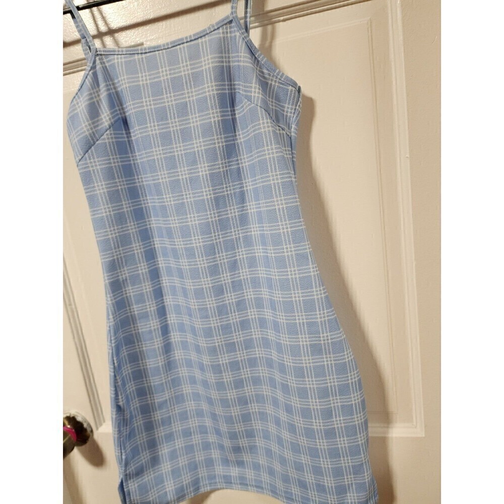 Women’s Blue and White Plaid Slip Dress | Size Small | Classic Summer Dress | NW - Picture 4 of 8